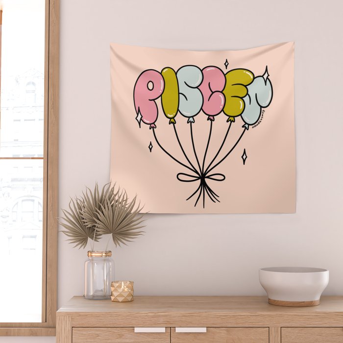 Pisces Balloons Wall Tapestry Gallery Image 2