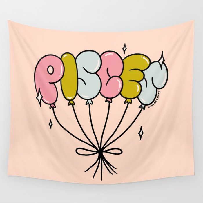 Pisces Balloons Wall Tapestry Gallery Image 1