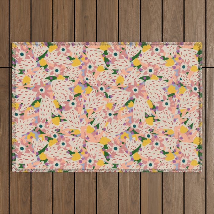 Floral Collage  Outdoor Rug Gallery Image 1