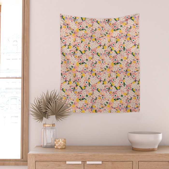 Floral Collage  Wall Tapestry Gallery Image 2
