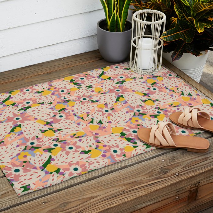 Floral Collage  Outdoor Rug Gallery Image 2