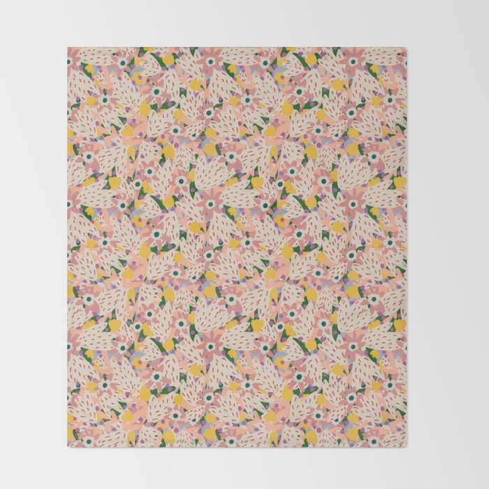Floral Collage  Throw Blanket Gallery Image 2