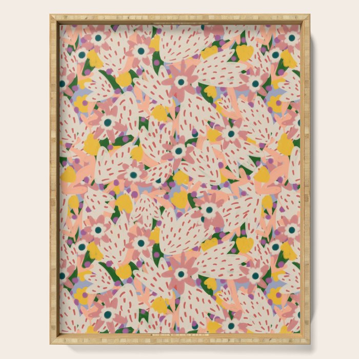 Floral Collage  Serving Tray Gallery Image 1