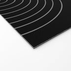 Minimal Line Curvature XXVI Black and Grey Mid Century Modern Arch Abstract Welcome Mat Gallery Image 2