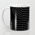 Minimal Line Curvature XXVI Black and Grey Mid Century Modern Arch Abstract Coffee Mug Gallery Image 3