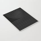 Minimal Line Curvature XXVI Black and Grey Mid Century Modern Arch Abstract Notebook Gallery Image 3