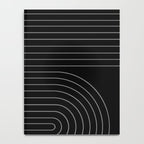 Minimal Line Curvature XXVI Black and Grey Mid Century Modern Arch Abstract Notebook Gallery Image 4