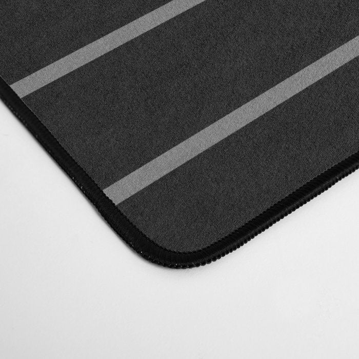 Minimal Line Curvature XXVI Black and Grey Mid Century Modern Arch Abstract Desk Mat Gallery Image 4