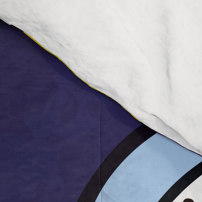 Abstract blue cruz mexican modern talavera tile wall Comforter Gallery Image 4