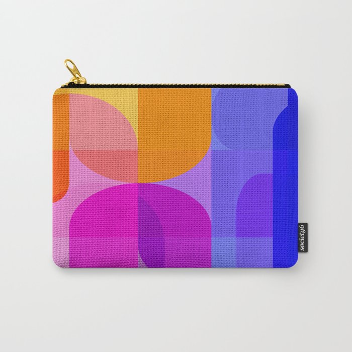 Geometric Rainbow Shapes 3 Carry All Pouch Gallery Image 1