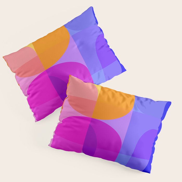 Geometric Rainbow Shapes 3 Pillow Sham Gallery Image 3