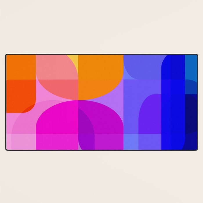 Geometric Rainbow Shapes 3 Desk Mat Gallery Image 3