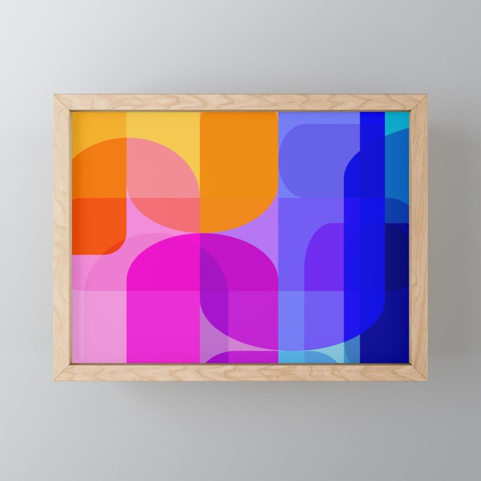 Geometric Rainbow Shapes 3 Mini Art Print Gallery Image 1