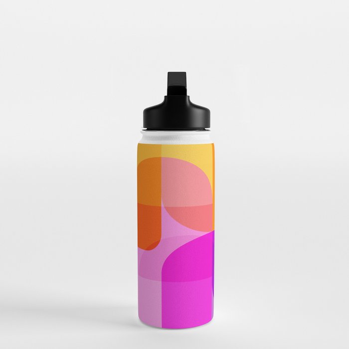 Geometric Rainbow Shapes 3 Water Bottle Gallery Image 3