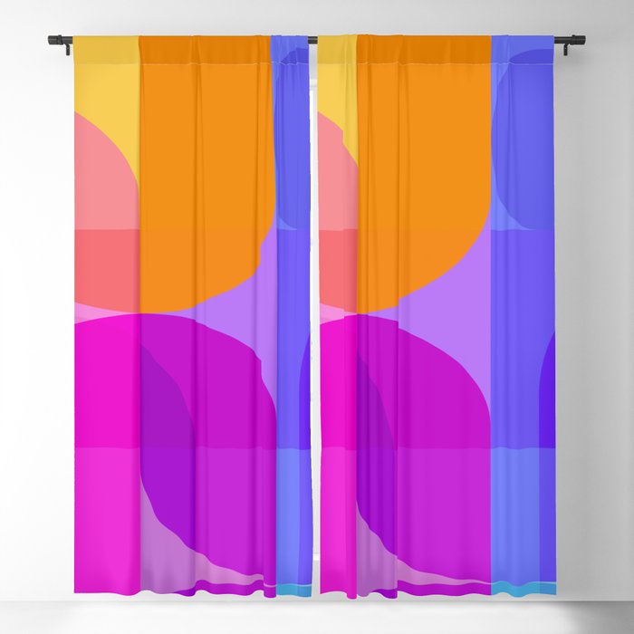 Geometric Rainbow Shapes 3 Window Curtain Gallery Image 1