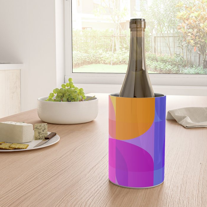 Geometric Rainbow Shapes 3 Wine Chiller Gallery Image 4