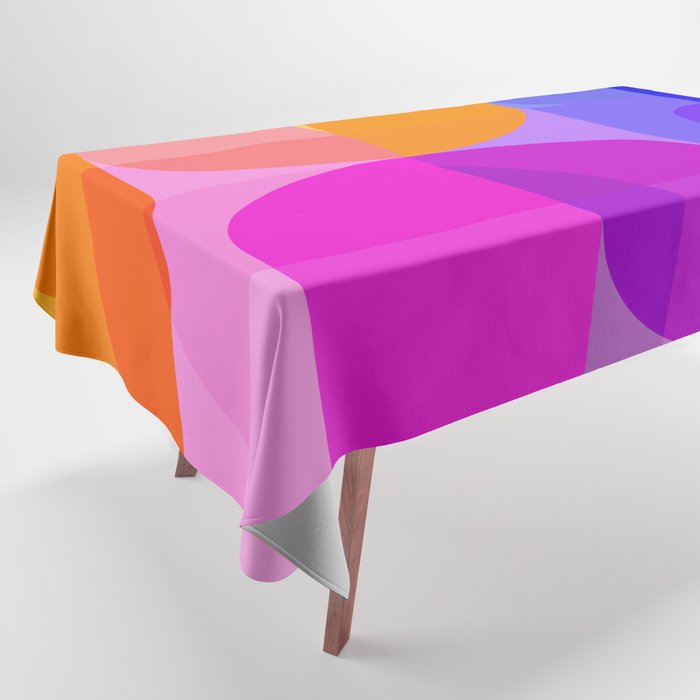 Geometric Rainbow Shapes 3 Tablecloth Gallery Image 1
