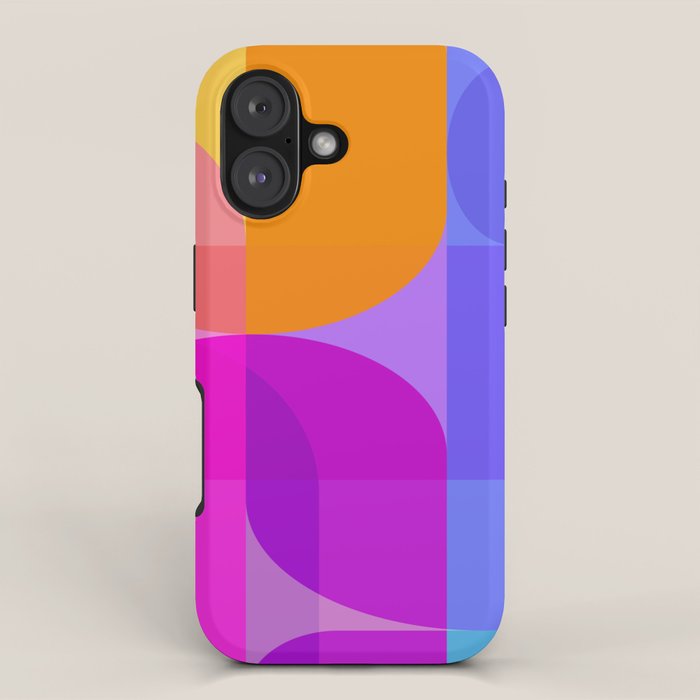 Geometric Rainbow Shapes 3 iPhone Case Gallery Image 1