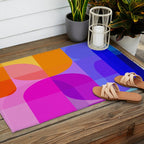 Geometric Rainbow Shapes 3 Outdoor Rug Gallery Image 2