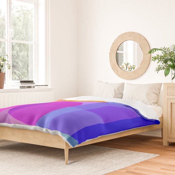 Geometric Rainbow Shapes 3 Duvet Cover Gallery Image 2