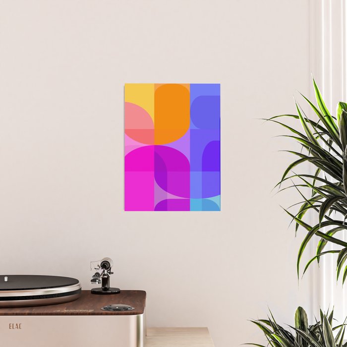 Geometric Rainbow Shapes 3 Poster Gallery Image 2
