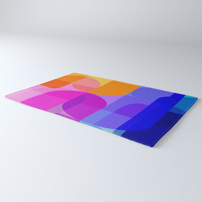 Geometric Rainbow Shapes 3 Rug Gallery Image 3