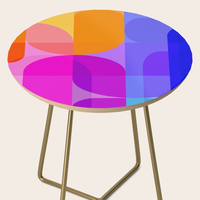 Geometric Rainbow Shapes 3 Side Table Gallery Image 2