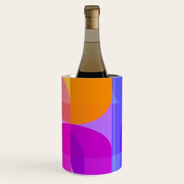 Geometric Rainbow Shapes 3 Wine Chiller Gallery Image 1