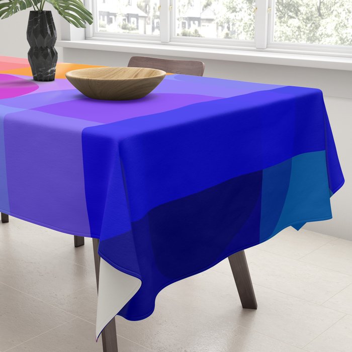 Geometric Rainbow Shapes 3 Tablecloth Gallery Image 3