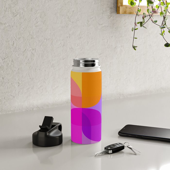 Geometric Rainbow Shapes 3 Water Bottle Gallery Image 4