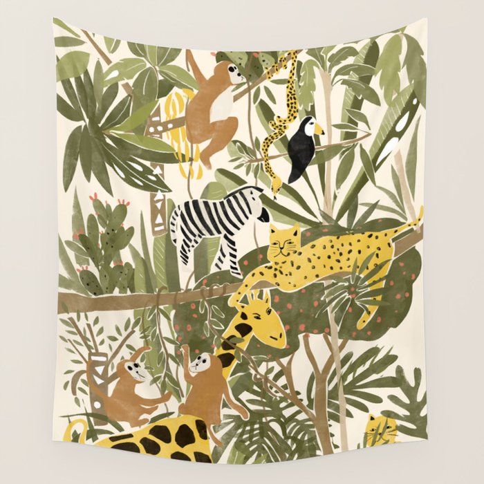 Th Jungle Life Wall Tapestry Gallery Image 1
