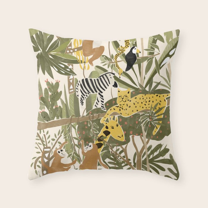 Th Jungle Life Throw Pillow Gallery Image 6
