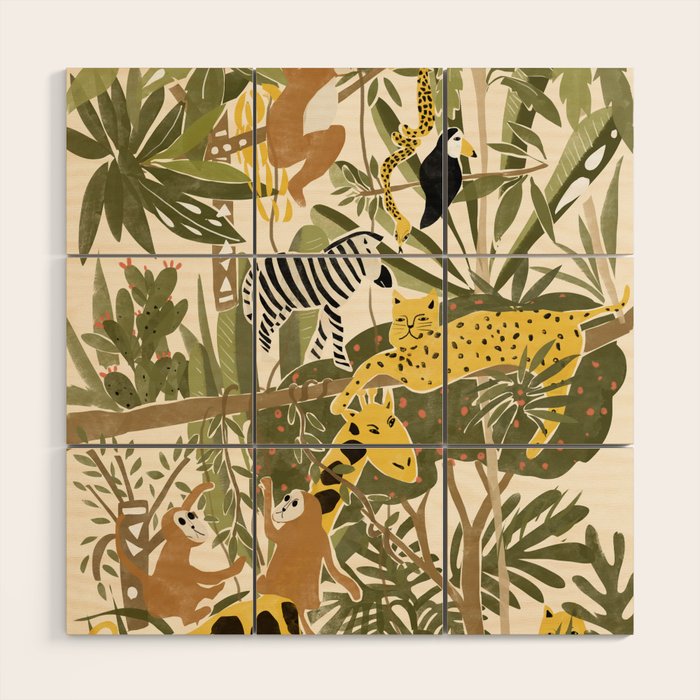 Th Jungle Life Wood Wall Art Gallery Image 1
