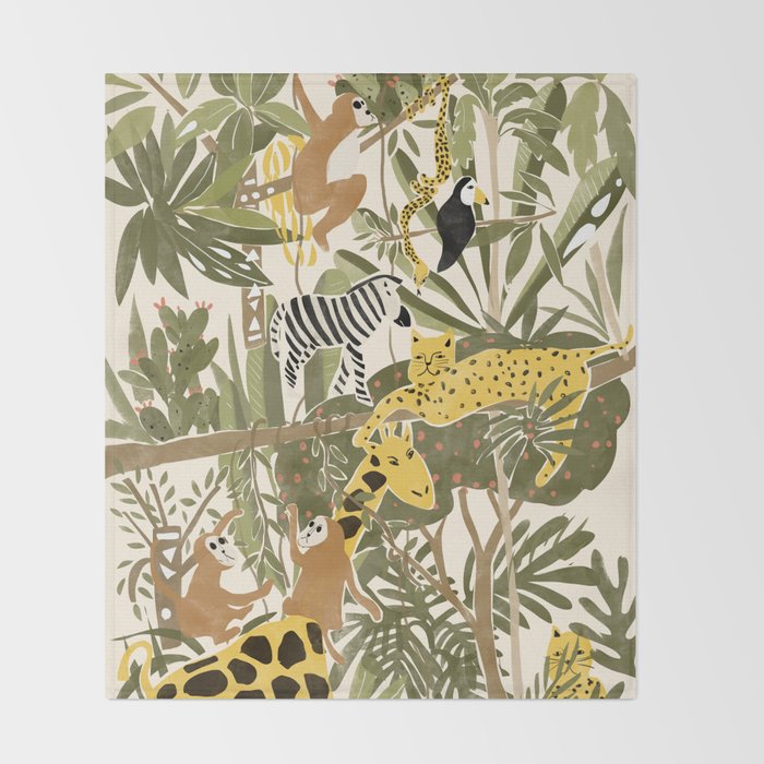 Th Jungle Life Throw Blanket Gallery Image 2
