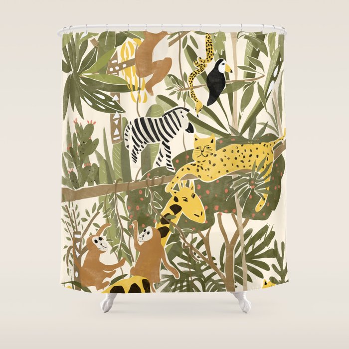 Th Jungle Life Shower Curtain Gallery Image 1