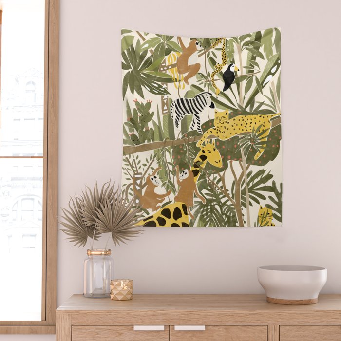 Th Jungle Life Wall Tapestry Gallery Image 2