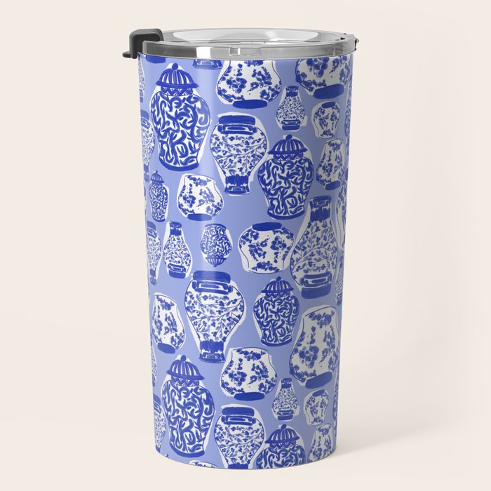 Chinoiserie Jars (Blue) Travel Mug Gallery Image 3