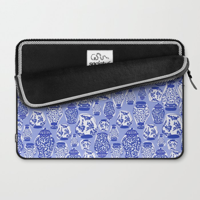Chinoiserie Jars (Blue) Laptop Sleeve Gallery Image 2