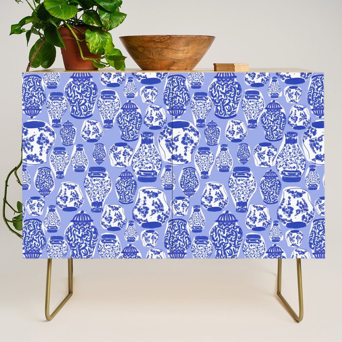 Chinoiserie Jars (Blue) Credenza Gallery Image 1