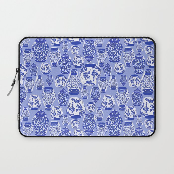 Chinoiserie Jars (Blue) Laptop Sleeve Gallery Image 1