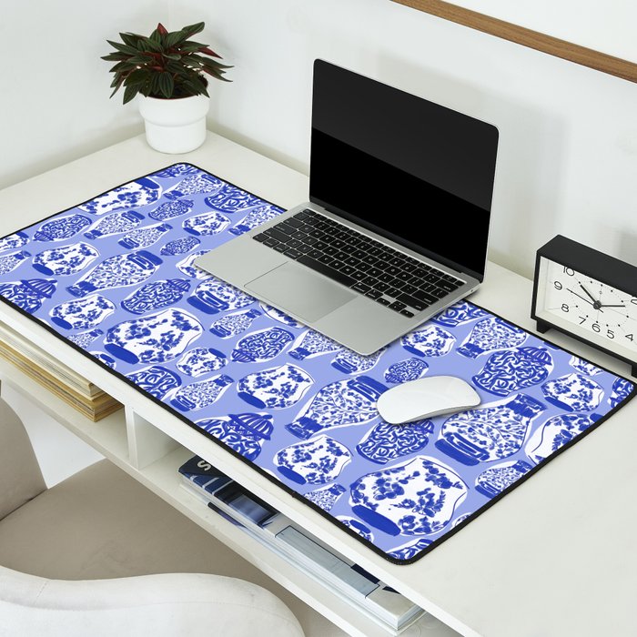 Chinoiserie Jars (Blue) Desk Mat Gallery Image 2