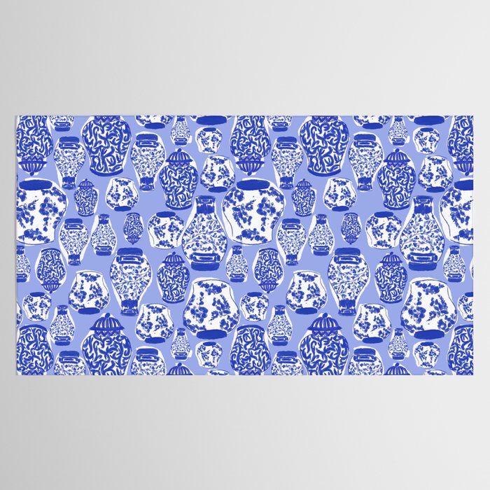 Chinoiserie Jars (Blue) Tablecloth Gallery Image 2