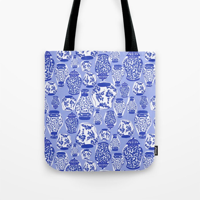 Chinoiserie Jars (Blue) Tote Bag Gallery Image 1