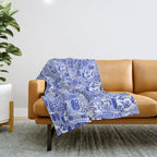 Chinoiserie Jars (Blue) Throw Blanket Gallery Image 1