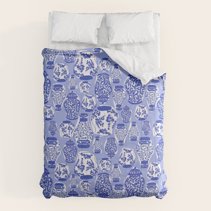 Chinoiserie Jars (Blue) Comforter Gallery Image 1