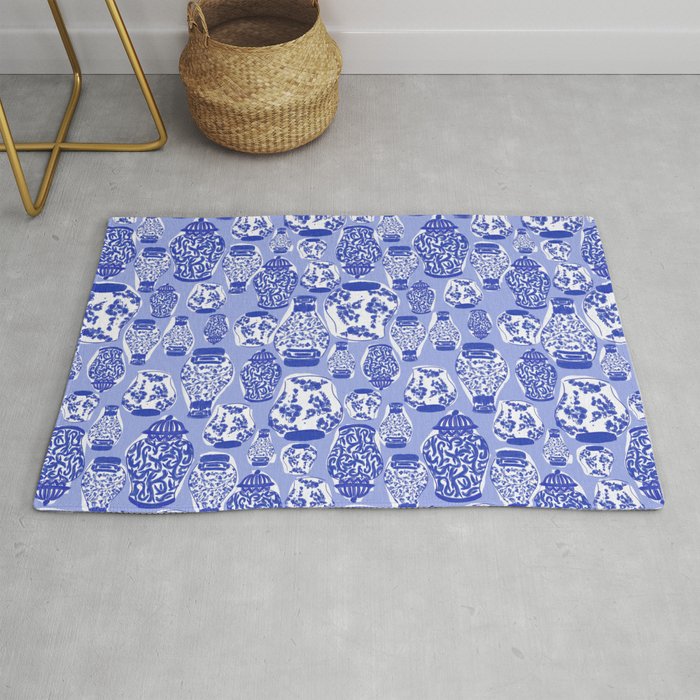 Chinoiserie Jars (Blue) Rug Gallery Image 1