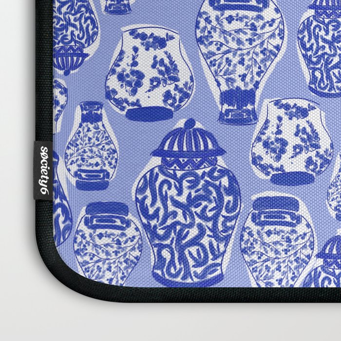 Chinoiserie Jars (Blue) Laptop Sleeve Gallery Image 3
