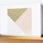 Gold meets Blush & White Geometric #1 (Faux Foil) #decor #art #society6 Wall Mural Gallery Image 2