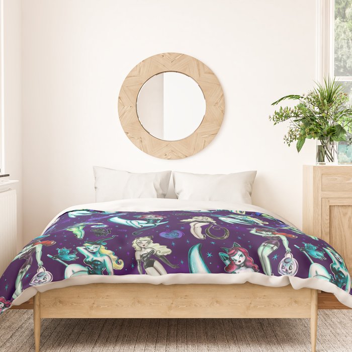 Witches and Black Cats Duvet Cover Gallery Image 3