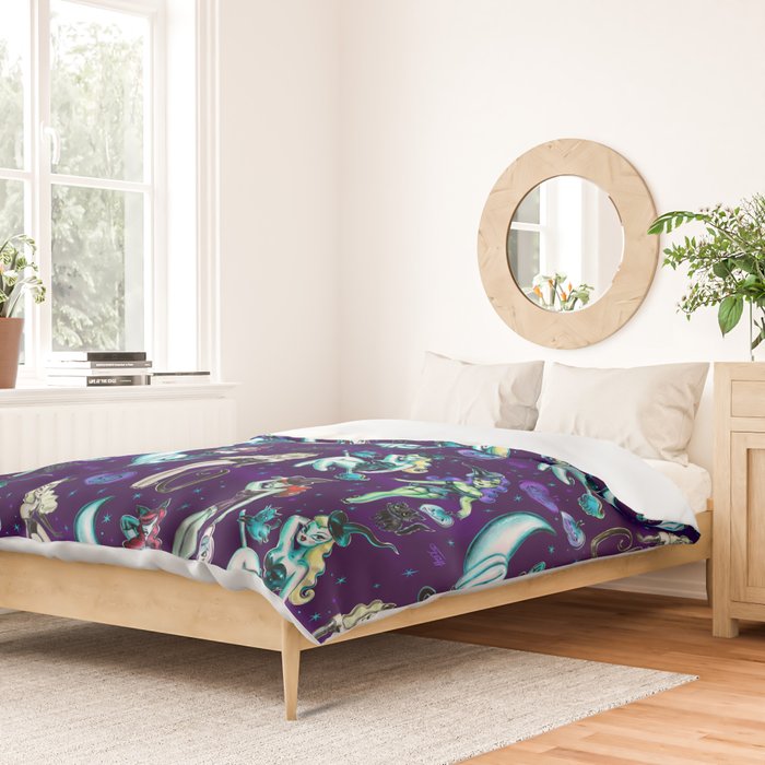 Witches and Black Cats Duvet Cover Gallery Image 2